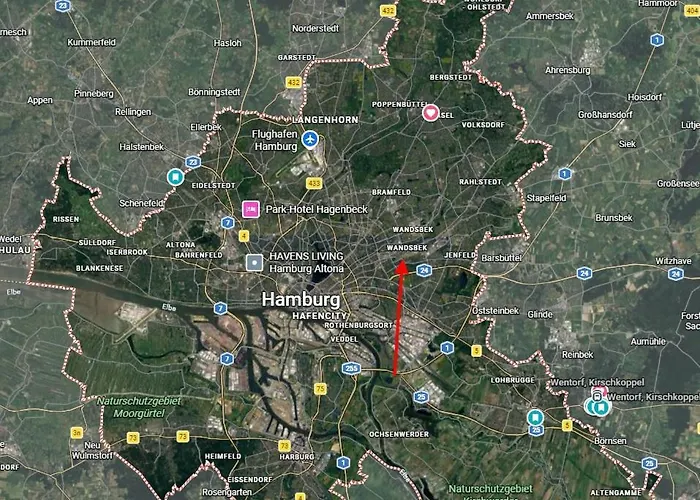 Apartament Private Cozy W Own Entrance, Spacious Bathroom, On-site Parking, 450m To Nearest Bus Stop Hamburg